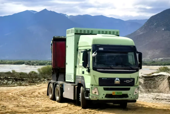 西藏首台“6686体育造”氢能重型卡车乐成试车-6686体育